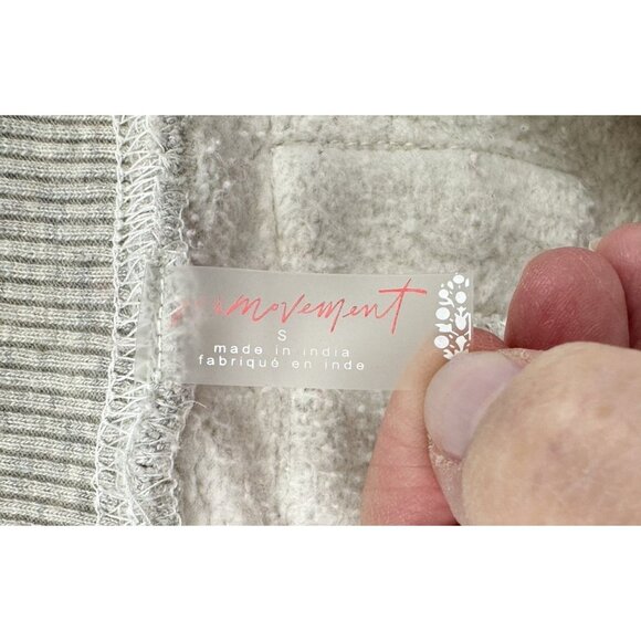 FREE PEOPLE MOVEMENT intercept romper sweats shorts drawstring waist gray S - Picture 10 of 12